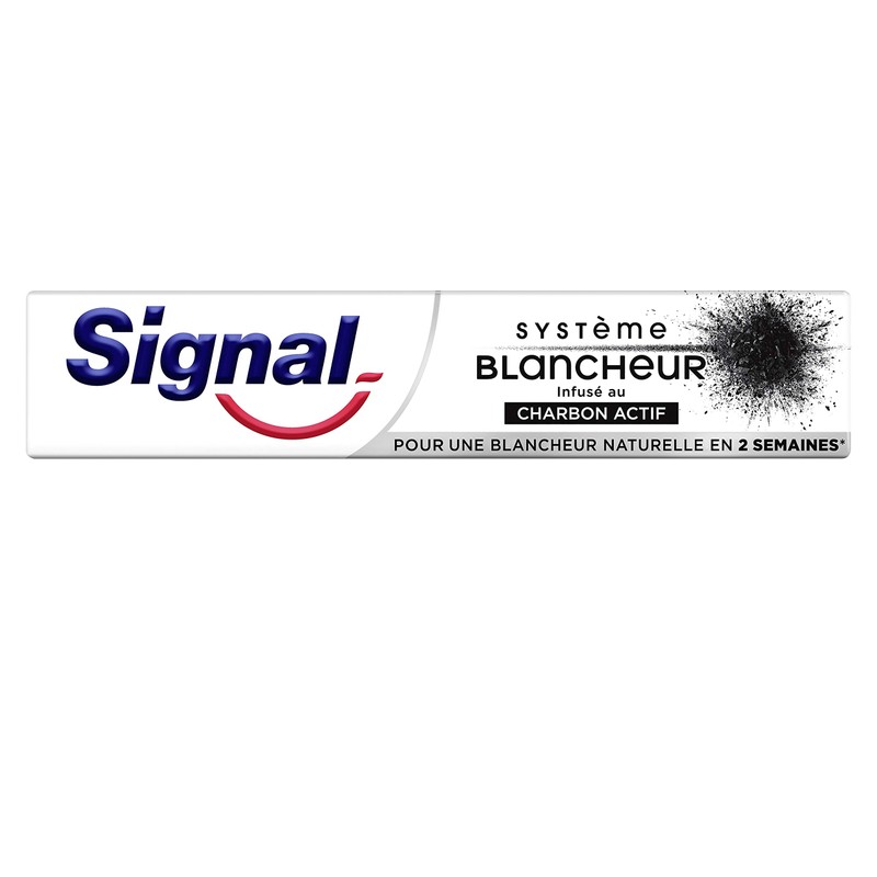 Signal Toothpaste White Activated Carbon Natural White Cleans and Cleanses