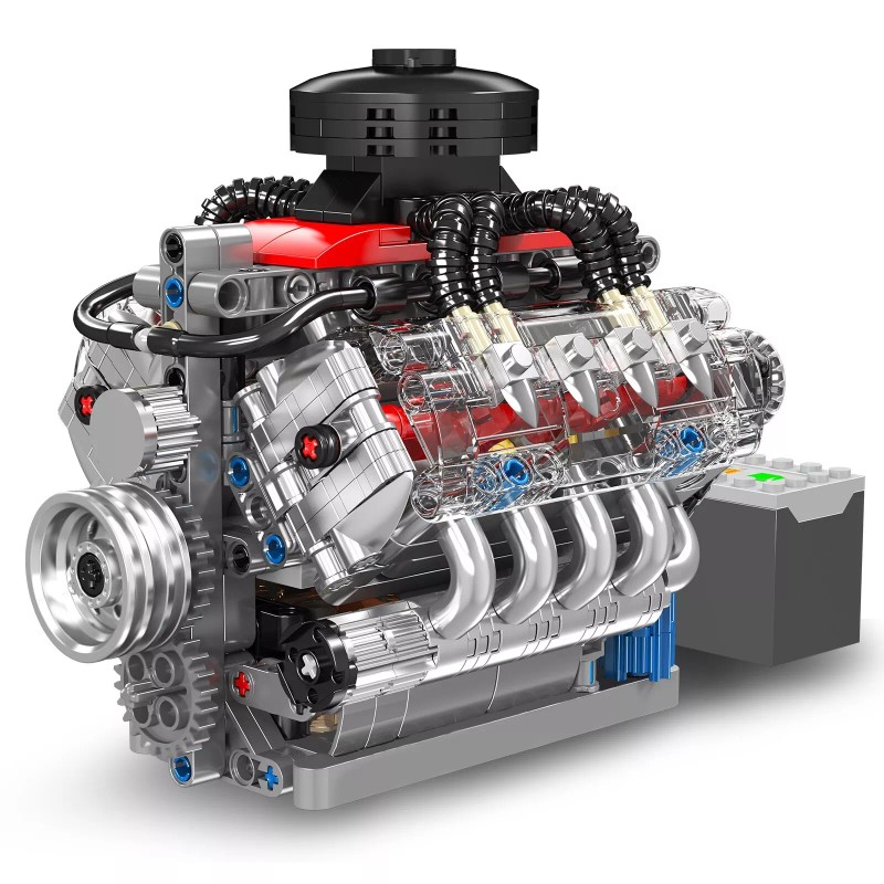 Mould King 10171 V8 Engine Motor Engineering Model Building Block