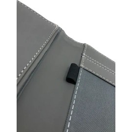 Carpeta Ejecutiva Oficio Con Bolsillo, Portablock Y Lengüeta Color Gris