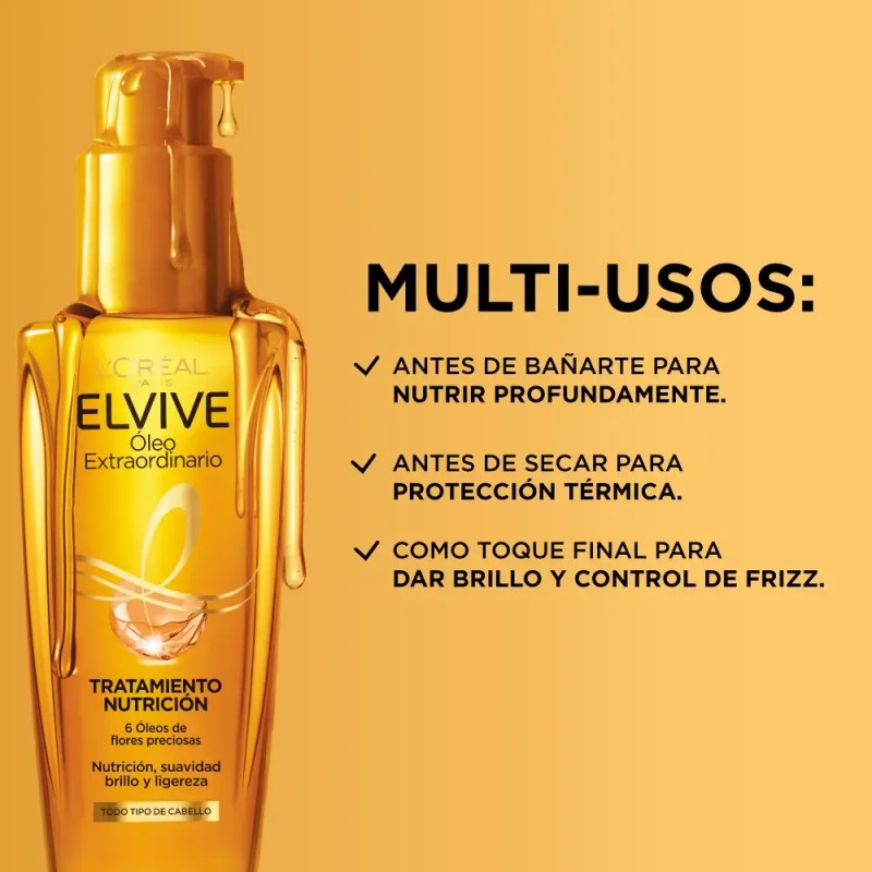 Tratamiento en Aceite Elvive Óleo Extraordinario de L'Oréal Paris, con