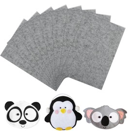 Deepton Stiff Felt, 2 mm Thick Craft Felt, 8 Pieces Felt Fabric, 20 x 30 cm Felt for Crafts, Felt Panels for Crafts, Sewing, DIY Project (Black)