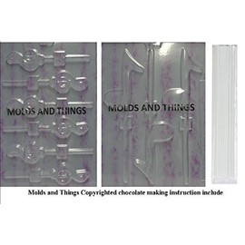 Music Note Lollies Chocolate Molds with Candy Making Instruction