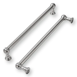 khtumeware 5 Pack 12 Inch Hole Center Brushed Satin Nickel Cabinet Pulls Heavy Duty Solid Cabinet Handles cabinets Dressers Kitchens Handles Bathroom cabinets