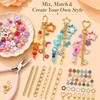 Metacipher 480 Pcs Keychain Making Kit with Alphabet Beads, Charms