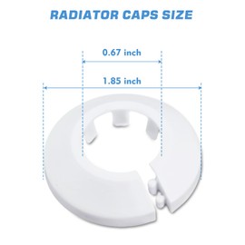 12 PCS Radiator Pipe Covers White, Small Radiator Cover, Radiator Caps, Radiator Pipe Collars, for 15mm Diameter Water Pipes, Heating Pipes and Radiators