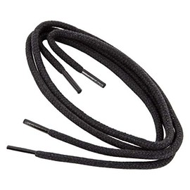 1 Pair of Collonil Laces Cord – Round – Thick – Diameter 3 mm and Lengths (45 cm, Black), black