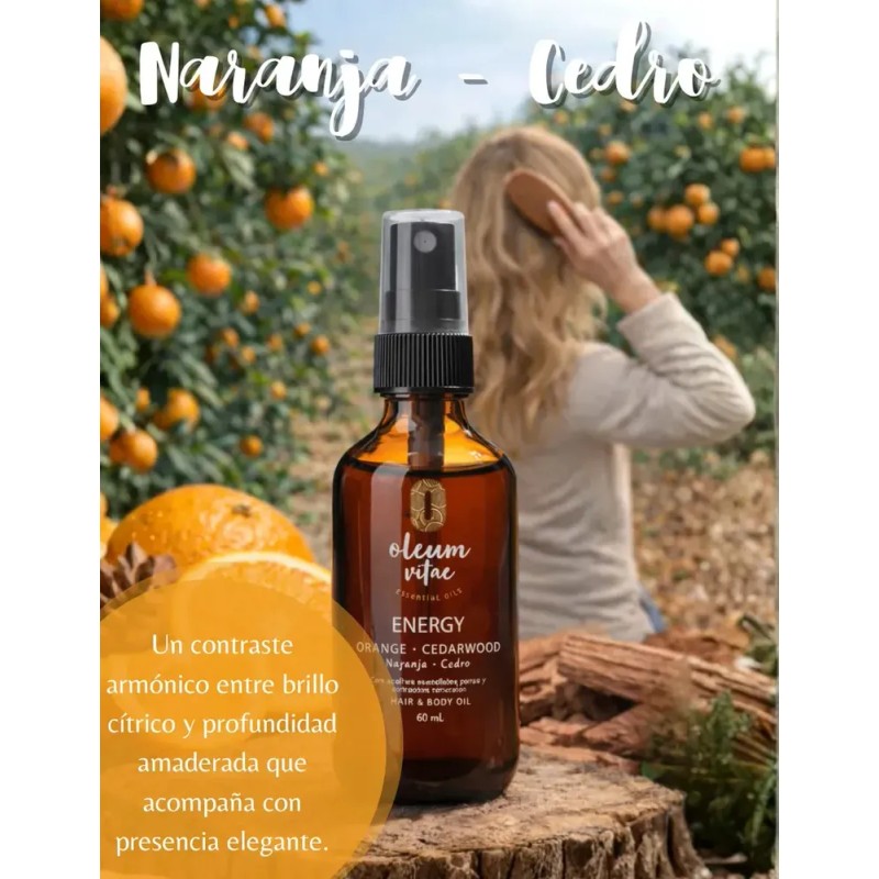 Aceite Para Cabello Cn Aceite Esencial De Naranja Cedro 60ml