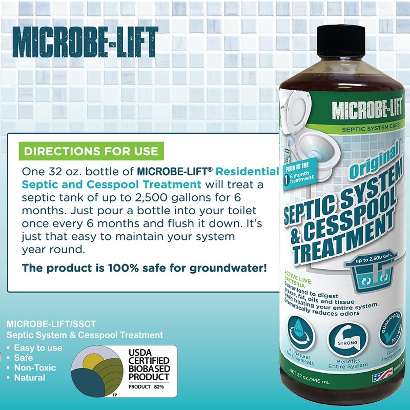 MICROBE-LIFT Septic Tank and Cesspool Treatment Enzymes - 6 Month