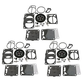 3-Pack Venom Brand Premium SBN Mikuni Carb Carburetor Kit For Tigershark/Fits MANY 1994-1999 TS 650 TS 770 TS 900 TS 1000 Barracuda Daytona Monte Carlo Montego Models