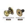 sourcing map 6mm Ball Head Stud Rivets Screw Back, 15Pack
