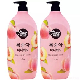 Sour Mate 사워메이트 복숭아 바디워시 1200g x 2개 [04 샤워메이트 바디워시 올리브 1.2kg 2개] Sour Mate Peach Body Wash 1200g x 2 [04 Shower Mate Body Wash Olive 1.2kg 2 pieces]