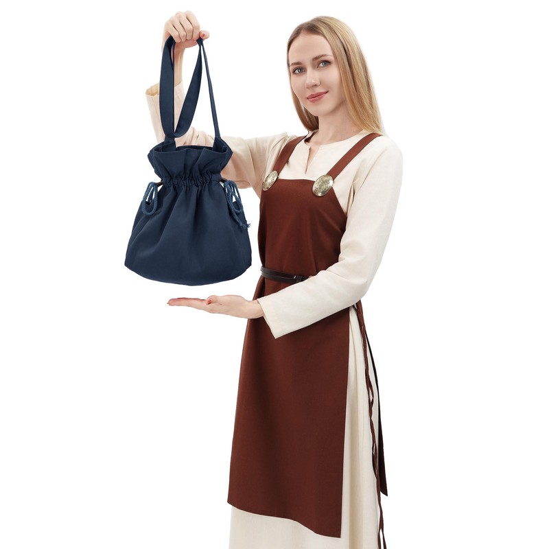 PROCOS Medieval Drawstring Bag Canvas Shoulder Bag Waist Pouch Costume