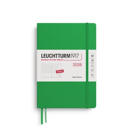 LEUCHTTURM1917 372762 Weekly Planner Medium (A5) 2026, Spring Leaf, English