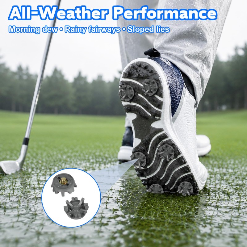 35-Piece Golf Shoe Spikes Kit – Compatible with M6 Threads
