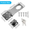 Keyed Hasp Locks, 5 Inch Knob Locking Hasp, Cabinets Hasp