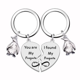 WTOPP 2PCS Penguin Lover Keyring Gifts Wedding Gift for Couple Valentine's Day Keyring Christmas Birthday Gifts for Boyfriend Girlfriend Husband Wife Set You are My Penguin