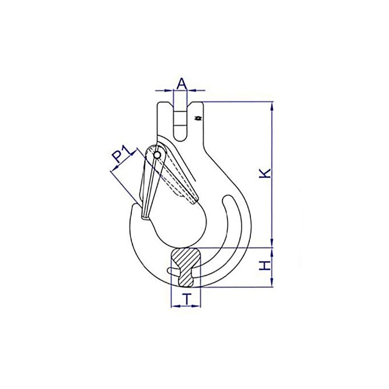 Clevis Hook GK8 WLL 2000 kg 8 mm Lashing Chain