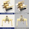 EHOMEWARE 5 Pack Interior Door Handles Brass Door Levers for