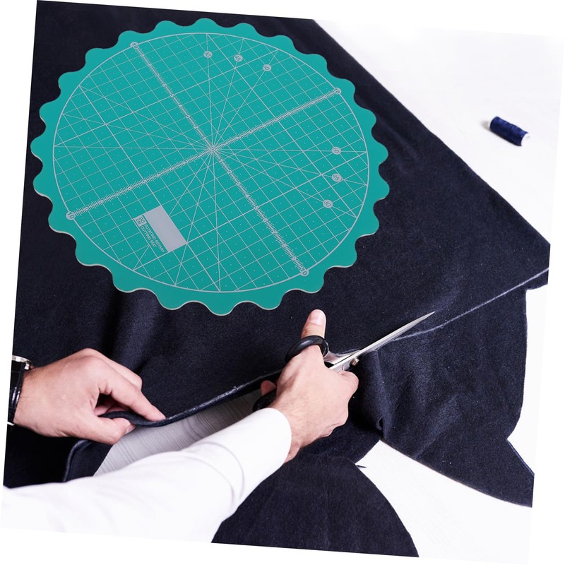 LALAFINA 1Pc Self Healing Rotary Cutting Mat Durable Round Turntable