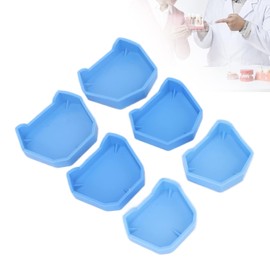 Base de Modelo de Yeso Dental, Molde de Material de Impresión Dental de 6 Piezas, Bandeja de Base Anterior de Modelo de Laboratorio Dental de Silicona, para Todo Tipo de Paletas para Dentistas