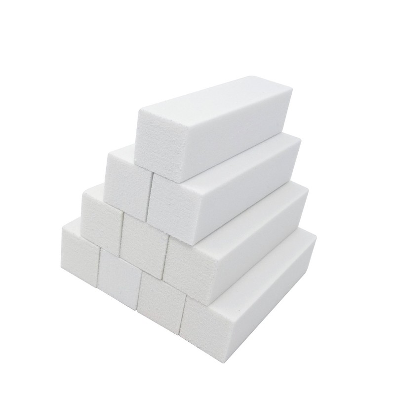 Honbay 10PCS White Nail Buffer Block for Acrylic and Natural