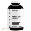 Potassium 1000 mg from salt of potassium citrate. 240 vegan