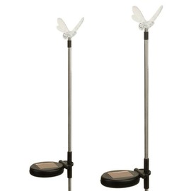 (2 Pack) Solar Color Changing Outdoor Garden Pathway Stake LED Bumble Bee Yard Light