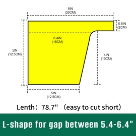 M Mute Touch Bed Filler for Headboard, Suitable for Gap 5.4-6.4" of King Queen Twin Bed, 78.7'' Long Wedge Sleeping Pillow, Foam Bed Mattress Gap Filler