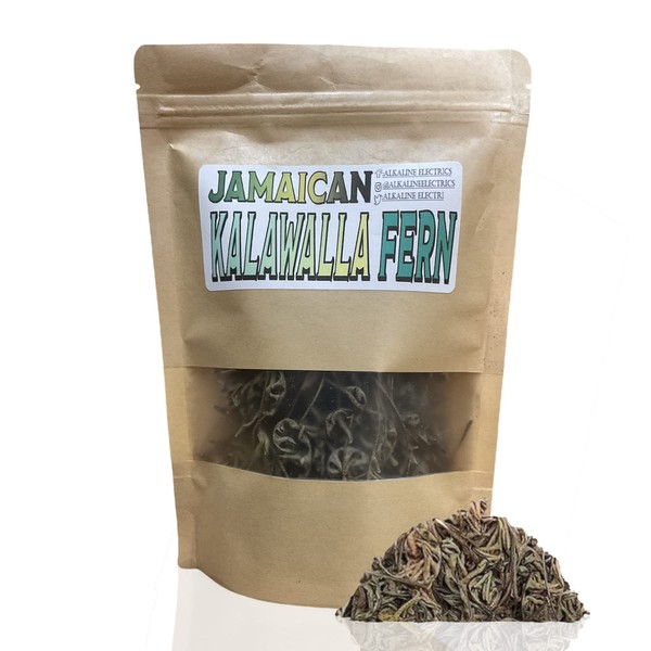 Kalawalla | Wild Crafted from the Hills of Jamaica | Responsibly harvested | Calaguala | Polypodium Leucotomos | 100% Natural | Resealable Pouch Ensures Freshness | 1oz
