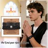 Flongo Cross Christian Bracelet for Men: 3 Piece Bible Verse