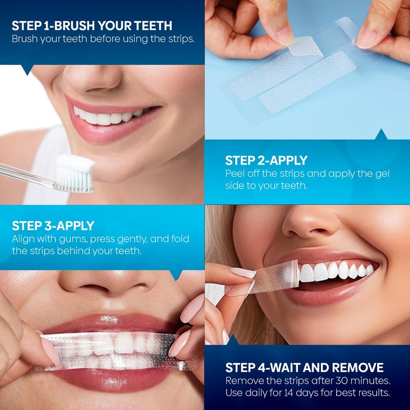 Teeth Whitening Strips – Non-Sensitive Teeth Whitening Stickers, 10 Packs