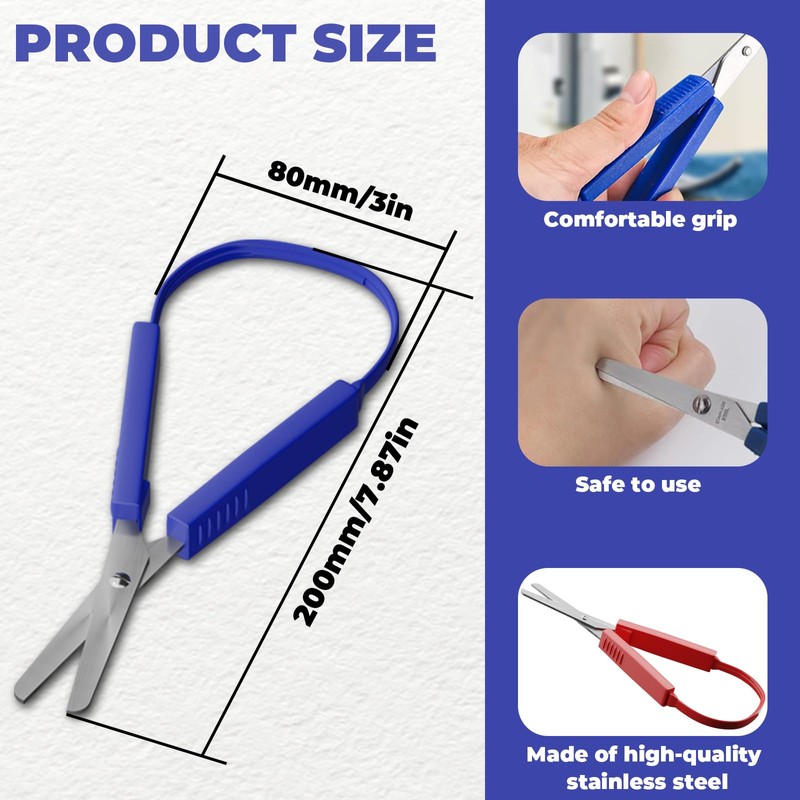 2 Pcs Loop Scissors Adaptive Scissors Left Hand Scissor Set