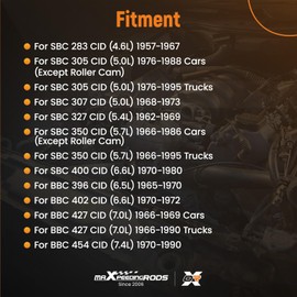 maXpeedingrods Hydraulic Flat Tappet Lifters for Chevy SBC BBC 305 327 350 396 454 1975-1996, Replace L817-16, JB-817, 8191258