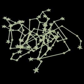 A Set of 12 Constellation Wall Stickers Murals,Luminous Twelve Zodiac Stickers Glow,Decals Room Home Decor,Home Décor Accents Twelve Constellations Wall Stickers,Paint,Wall Treatments and Supplies