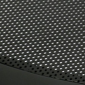 Henn&Hart Industrial Round Coffee Open Shelf Storage, Blackened Bronze Finish Table, Black