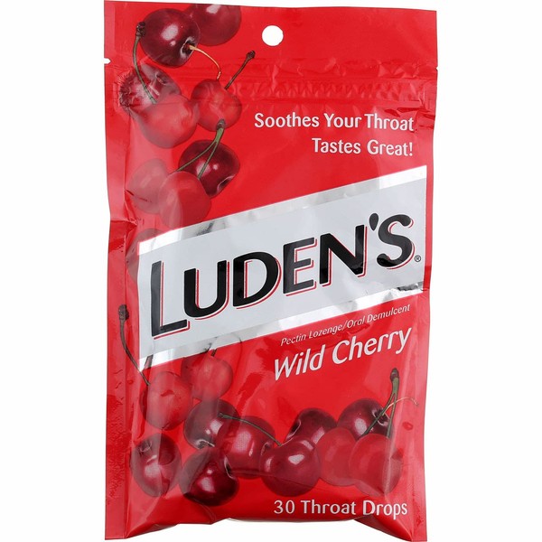 Luden's Throat Drops Wild Cherry - 30 ct, Pack of 3