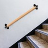 SELEWARE 36 Inch Wood Handrail Indoor Stairs Handrail Wall Mount
