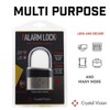 Crystal Vision Anti-Theft Loud 130db Alarm Lock Weather Proof Heavy