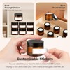 Bumobum 1oz Glass Jars with Lids, 6 Pack Small Amber