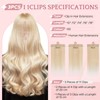 SEGOHAIR Clip in Hair Extensions Real Human Hair, 10inch Platinum