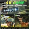 Solar Trail Camera 60MP 4K, WiFi Bluetooth, Game Camera with