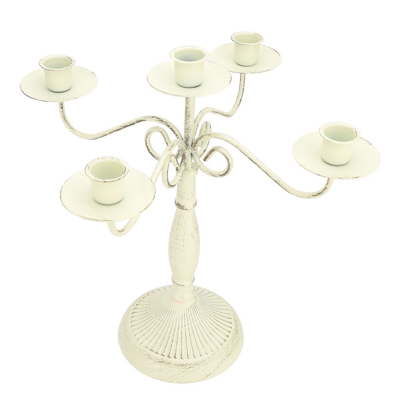 European Style Candelabra 5 Arms Iron Elegant Candle Stick Candelabra