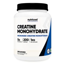 Creatina Monohidratada Gran Tamaño 1kg Para 200 Servicios Sabor Sin Sabor