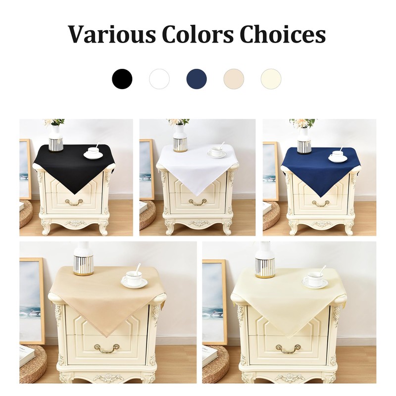 Wolkemer 2 Pack Small Square Tablecloth 24 x 24 Inch
