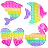 Yeefunjoy Push It and Pop Bubble, 4-Piece Poppit Pop Fidget