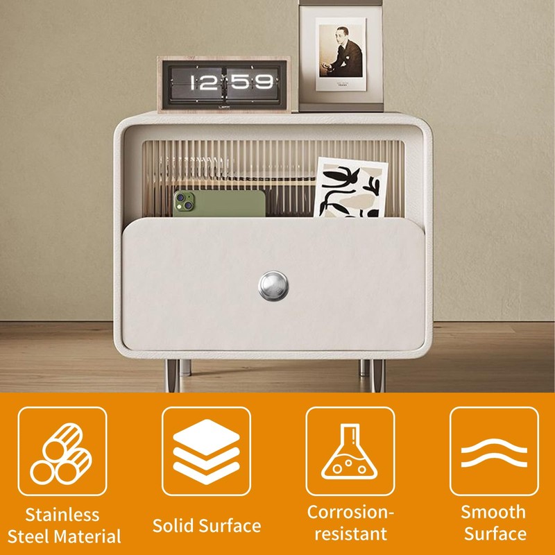 MOROBOR Stainless Steel Drawer Knobs, 4pcs Self-Stick Instant Cabinet Handle