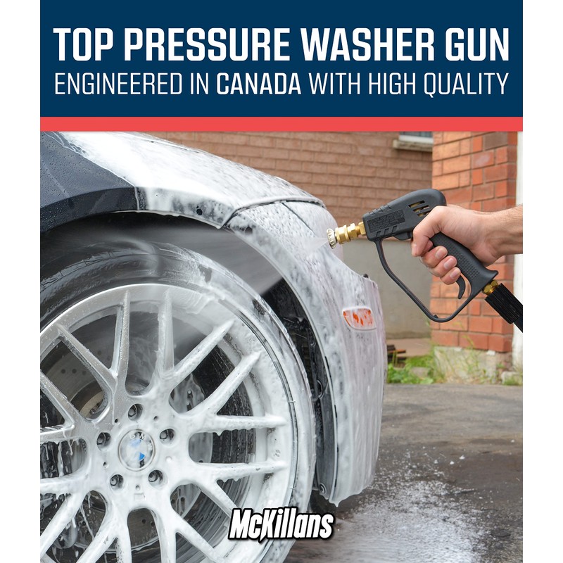 McKillans® Short Pressure Washer Gun with Replacement M22 Inlet -