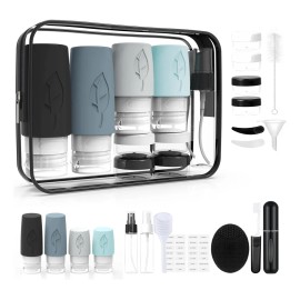 20 Botellas De Kit De Viaje Portátiles Contenedores Silicona