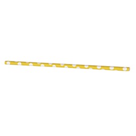 Yellow Polka Dot Paper Straws, 10ct