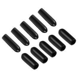 QUARKZMAN 6mm Screw Thread Protector x 50pcs Flexible Waterproof Rubber End Caps for Furniture, Kitchen and Industry, Black
